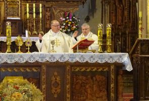 Eucharystia w Kościele w Wilkowicach.