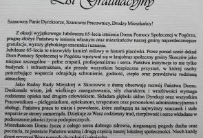 list gratulacyjny