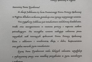 list gratulacyjny